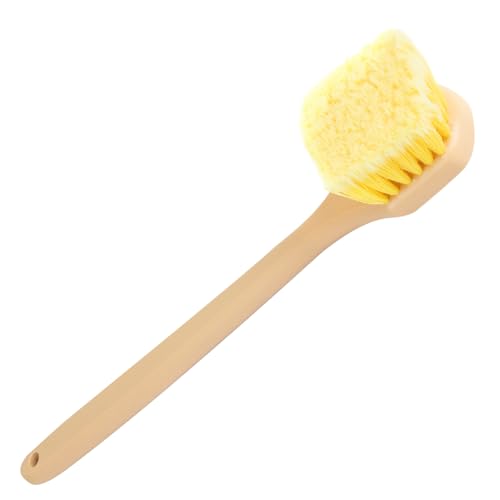 Mr. Detroit - 20" Long Handle Wash Brush w/Heavy Duty Scrub Brush | with Non-Slip Long Handle for All Wheels, Tires, Automobile, Motorcycle, Bicycle and Ship Applications