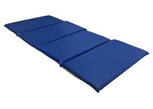 Toddler KinderMat Rest Mat with Pillow, 3/4 Inch Thickness, 8-mil Vinyl - color: Blue and Grey