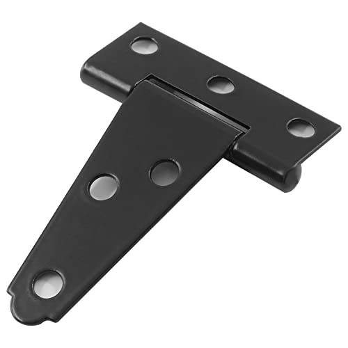 Murtenze 6Pack 2 Inch Black T-Strap Shed Hinge | Barn Door Hinges, Heavy Duty Gate Strap Hinge, T Hinges for Barn Door, Shed or Wooden Fences - color: Black, size: 2 Inch - 6Pack