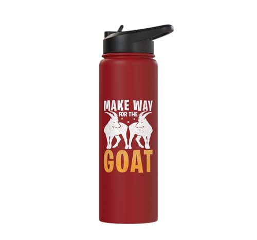 Make Way For The Goat Goats Stainless Steel Insulated Water Bottle - color: Red