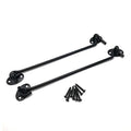 10" Hook and Eye Latch Barn Door Lock 2 Pack | 6mm Thick Stainless Steel, Rust-Resistant Black Coating, Stay Latched in Wind, Secure Privacy Latch, For Windows Barn Doors - size: ‎10-Inch