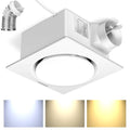 VIVOHOME Bathroom Exhaust Fan with Light & Humidity Sensor (160-110-50CFM) | Autoflow, 2700K/4000K/5700K & EC Motor, Retrofit Ceiling Mount Bath Fan, No Attic Access Needed (Install Kit, 4-in Duct) - style: 3CCT Lights & 160-110-30CFM