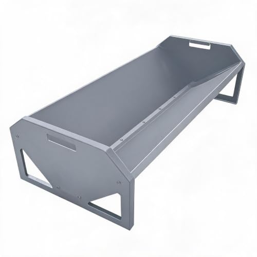 Livestock Feeder, 22 Gallon Galvanized Steel Pasture Hay Trough | Weatherproof anti-rust coating, anti-tip V-shaped base, holds horse,cattle,sheep,goat,alpaca,pig for ranch homestead outdoor