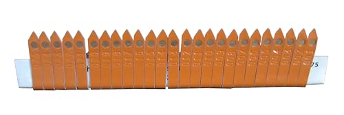 Zip Wing Bands Numbered - NOT Stamped Aluminum Chicken Pheasant Poultry Duck Wing Identification Tags (100, Orange) - color: Orange
