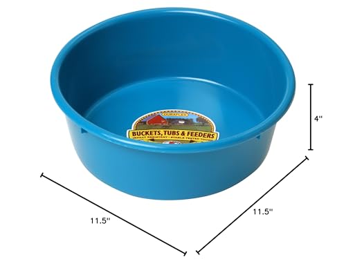Little Giant® Plastic Utility Pan | Feed Pan | Durable & Versatile Livestock Feeding Bucket | Made in USA | 5 Quart | Teal - color: Teal, size: 5 Quarts