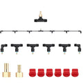 6-Nozzle Poly Boom Wand with 3/8" 1/2" Brass Fitting, 7.5 Ft. ATV sprayer Boom, Wide-Coverage Agricultural & Lawn Spray Attachment for Tractors/UTVs (Fiberglass Wand) - color: Fiberglass Wand
