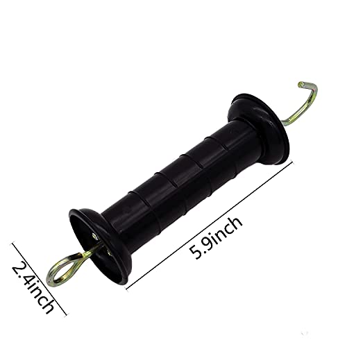 Plastic Electric Fence Spring Gate Handle with Insulators,Black - style: 2BlackMB+084