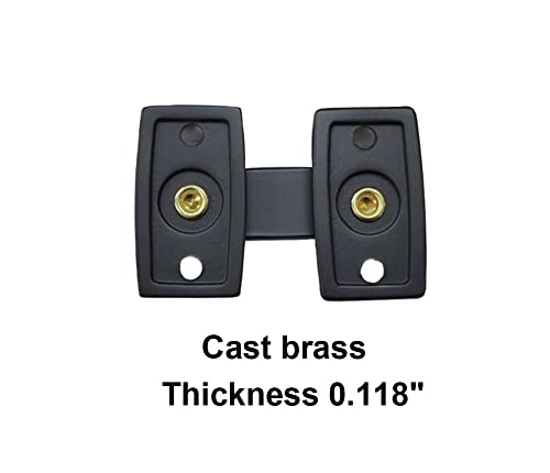 Solid Brass Shutter Bar/Door Latch, 7/8" x 2-3/32", Antique Brass, 2 Pack, Made in Taiwan - color: Antique Brass, size: 2 Pack
