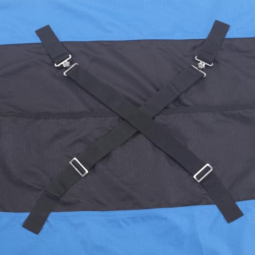 1200D Horse Blanket, 0g No-Fill Waterproof Turnout Rain Sheet | 1200D Ripstop Outer, Waterproof Breathable Shell, Anti-Rub Lining, 0g No-Fill, Keep Dry in Mud & Wet Weather, Large Tail Flap - color: Blue Black, size: 72"