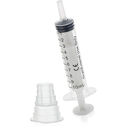 Bright Creations Oral Medicine Syringes with Bottle Adapter - Precise Liquid Dosing & Ml Syringe - Universal Medication Bottle Adapter - Transparent, Pack of 10
