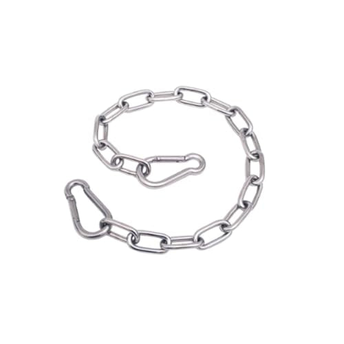 20 Inch Gate Chain Lock for Outdoor Fence, Stainless Steel Gate Link Chain Latch with Double-Ended Carabiners Chain Link Gate Latches for Pet Cages,Horse, Goat, Cow Corral Supplies