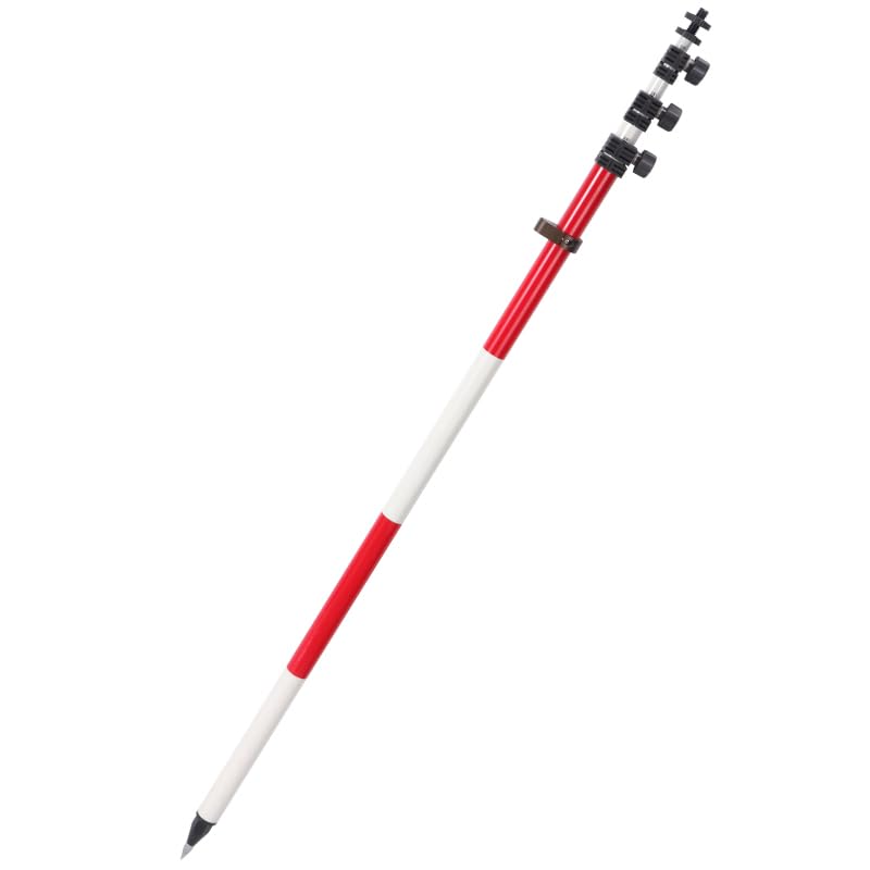Surveying Aluminum Prism Pole, with Adjustable Adapter and Twist Lock for Land Surveying (15.09 FT/4.6 M) - size: 15.09FT/4.6M