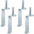 Yaocom 4 Pack Gate Pintle 1/2 Inch Wall Mount Gate Hinges Coated with Weather Resistant Protection Heavy-Duty Galvanized Hardware for Farm Fence Posts