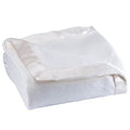 Fleece Blanket with Luxurious Satin Binding Edges, Lightweight | & Machine Washable | Off White, Twin - color: Off White, size: Twin
