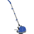 Global Industrial Mini Floor Scrubber With Floor Pads, 11" Cleaning Path | Dual Nylon Scrub Brushes, Cleans & Polishes Tile, Wood, Marble and other Hard Floors