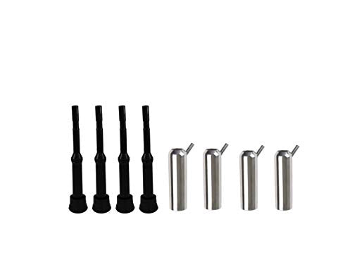 Melasty, Rubber Inflation/Liner for Cow 12.1/2" Long for Milking Machine (4 Pcs) / Stainless Steel Shell (4 Pcs) Combo!