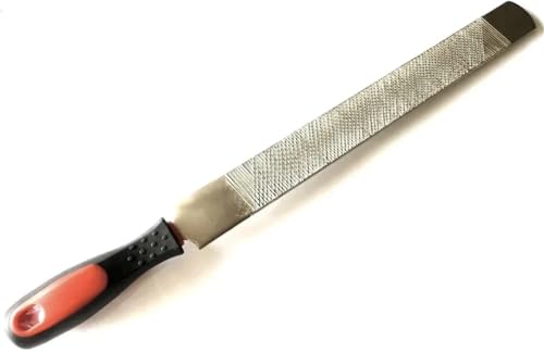 Hoof Rasp for Horses, Horseshoe File, 17 Inches Black Farrier Hoof Rasp Tool with Handle, Suitable for Repair Horse Hooves, Goat Hooves, Cow Hooves and Wood Working