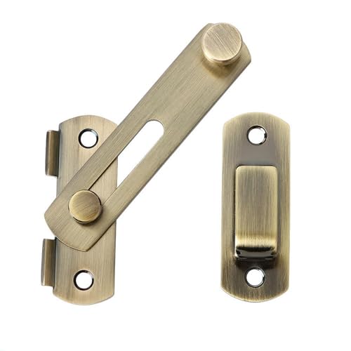 Alise 4 Inch Bronze SUS304 Stainless Steel Gate Latches for Barn Door | Heavy Duty Gate Hardware ,Security Flip Latch,Anti-theft Latch,Safety Door Lock for Barn Wood Fence Sliding French Doors - color: Bronze, size: 4 Inch