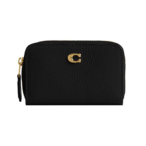 Coach Essential Small Zip Around Card Case Black SM - color: Black, size: One Size