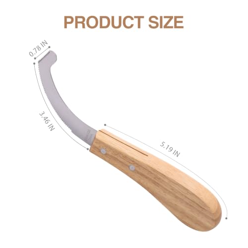 Bot Egg Knife for Horses, Precision Grooming for Bot Egg Removal Stainless Steel Blade with Wooden Handle Horse Equine Tack Care Farrier Tool
