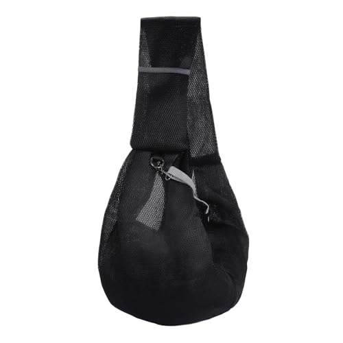 Dog Sling Carrier for Small Dogs and Cats Up to 16.5 Lbs, Soft Pouch Breathable Mesh Pet Crossbody Shoulder Bag, (Black, 1 Pcs) Intended for Outdoor/Camp/Travel - color: Black