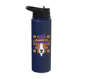 Halloween Goat Pumpkin Farm Animal Costume Men Women Kids Stainless Steel Insulated Water Bottle - color: Navy Blue