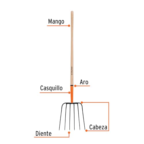 TRUPER BPJ-6 6-Tine Manure Fork 13" (33cm)