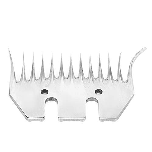 Stainless Steel Sheep Clippers Replacement Shearing Cutter 13 Tooth Curved with Upper Serration, 9 13 Tooth Straight Curved for Goat Grooming Livestock Trimming, Reduces Snagging o - size: 13-tooth curved (+ swing )