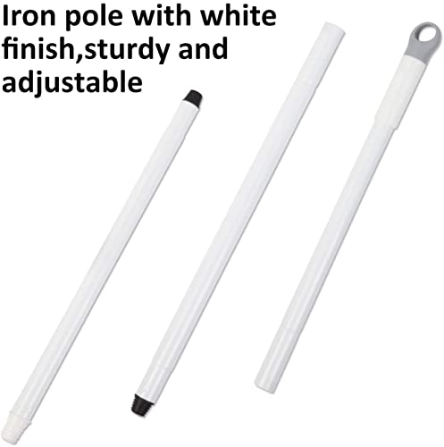 BOOMJOY 2 Pack Floor Scrub Brush with Long Handle, 2 in 1 Scrape and Brush, for Cleaning Deck, Tile, Grout, Kitchen, Patio, Garages - color: 2 Pack