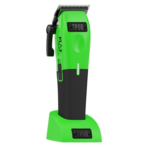 TPOB Play Barber Hair Clippers for Men 7500 RPM with Rubber Grips (Green) - color: Green