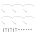 M METERXITY 6-Pack Brace Bands Chain Link Fence Parts, 4 Inch Galvanized Steel Chain Link Brace Band with Bolts and Nuts for Fence/Gate/Posts/Rust-Resistant [Silver]