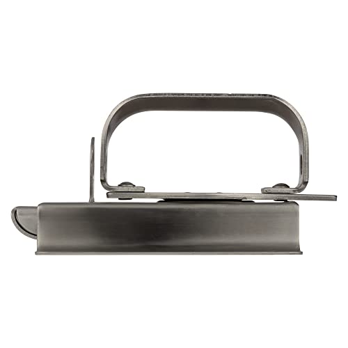 National Hardware Heavy Duty Swinging Door Latch, Stainless Steel | Auto-Locking and Padlock Ready; WeatherGuard Finish for Shed, Barn and Outbuilding Doors, Rust-Free Build