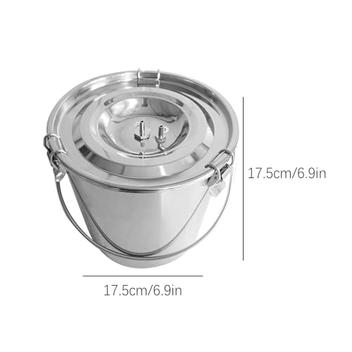Milk Machine for Goats - Goat Electric Milking Machine - Efficient & Gentle Animals, Food Grade Milk Bucket 3L, Pulsating Vacuum Pump for Dairy Farms