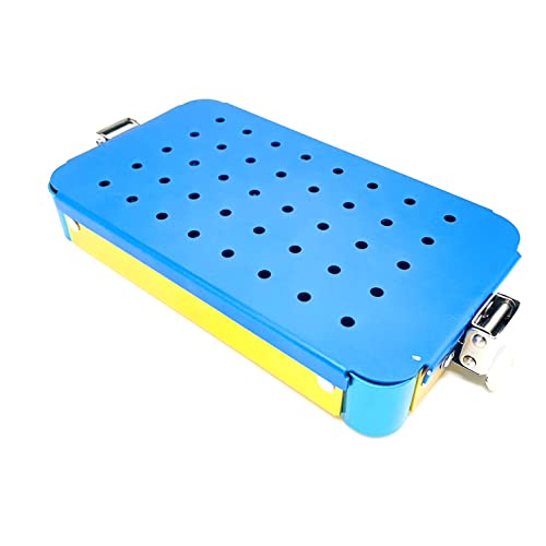 Instrument Sterilization Tray Box with Silicone mat 160mmX90mmX25mm Disinfection Sterilization ultrasonic Basket case ultrasonic Cleaning Washing Sterilization Trays opthalmic ENT