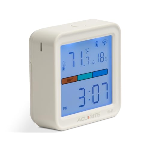 AcuRite Digital Indoor Thermometer and Hygrometer, White - color: White