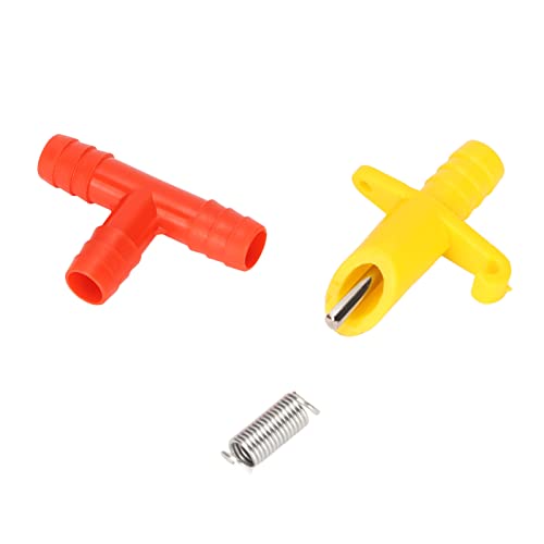Yosoo Rabbit Nipple Drinker, 100pcs Rodent Automatic Waterer with Stainless Steel Nipple 3 Way Tee Design for Feeding Guinea Pigs Rabbits Ferrets