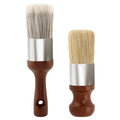 Leather Cleaning Brush 2 Pack Soft Bristle Wood Handle Car Sofa | Wooden handles for comfortable grip; gentle bristles won't scratch surfaces; dual sizes for large areas and tight spaces