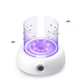 LFSYS Fruit Fly Traps for Indoors Gnat Trap Lamp, Double Side Sticky Paper 360° Attraction for Fruit Fly, Gnats 9 Refills + 1 Starter Kit (Dutch White) - style: 1 Device + 9 Refills