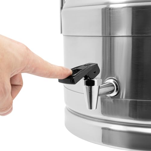 Stainless Steel Milk Bucket with Spigot, 20L/5.25Gallon 201 Steel Milk Buckets with Lid SS Milk Can Large Milk Jug Liquid Container, Airtight Design, Keep Food Dry and Fresh - size: 20L/5.25Gallon, w/Spigot