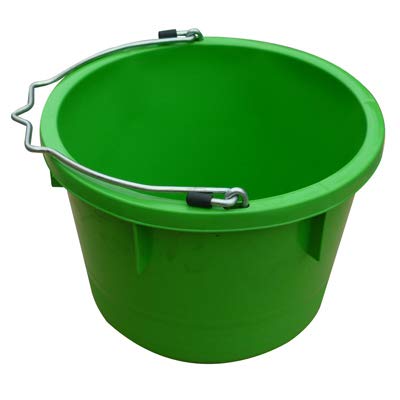 8 Quart / 2 Gallon Lime Green Poly Resin Farm/Ranch/Home/Shop Utility Bucket Pail - Pack of (1)