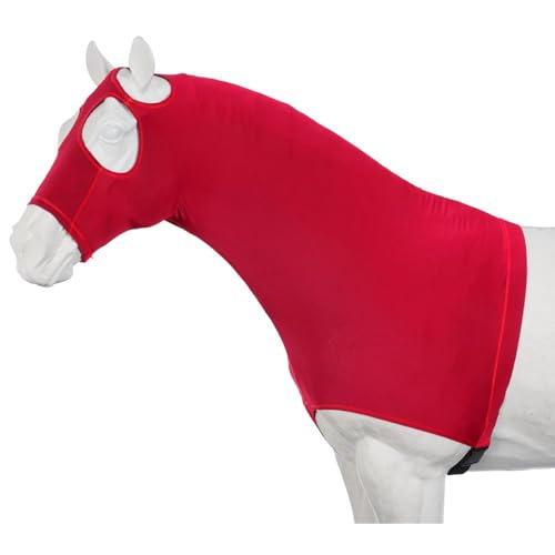 Tough 1 Spandex Mane Stay Hood - color: Red, size: Medium