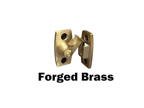 QCAA Heavy Forged Solid Brass Door Latch, 90 Degree Right Angle Door Latch Buckle for Doors & Windows, Small, 1.75", Oil Rubbed Bronze, 1 Pack, Made in Taiwan - color: ORB-1.75", size: 1 Pack
