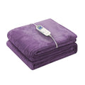 Wapaneus Foot Pocket Heated Blanket Electric Throw with 10 Heating Levels and 4 Timer Settings 4 Hours Auto Shut Off, Flannel Fast-Heating Heated Throw 50" x 60", Machine Washable, Purple - color: Purple, size: 50*60in