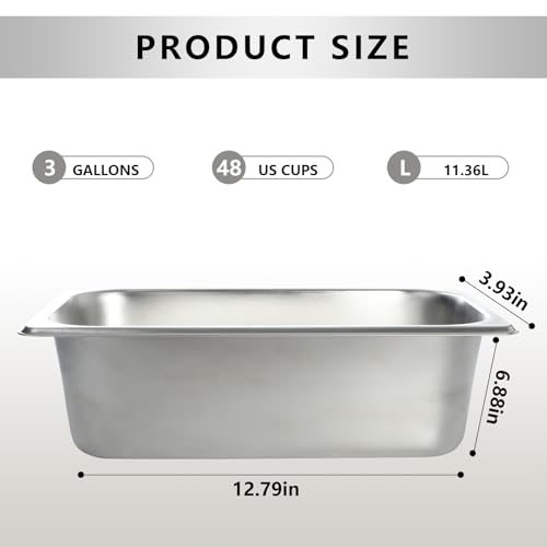 FlidRunest Heavy Duty Metal Chicken Feeder Trough, Durable Duck Water Feeder, Large Capacity Livestock Water Pan for Duck Pig Chick Deer, Easy to Clean