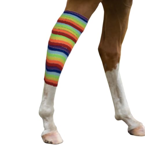Elastic Polo Leg Wrap Compression Bandage for Horses, Dogs, Cats, Sheep, Cow, Dog Wound Care, Vet Wrap - color: Rainbow