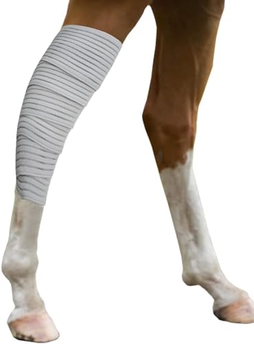 Elastic Polo Leg Wrap Compression Bandage for Horses, Dogs, Cats, Sheep, Cow, Dog Wound Care, Vet Wrap - color: White