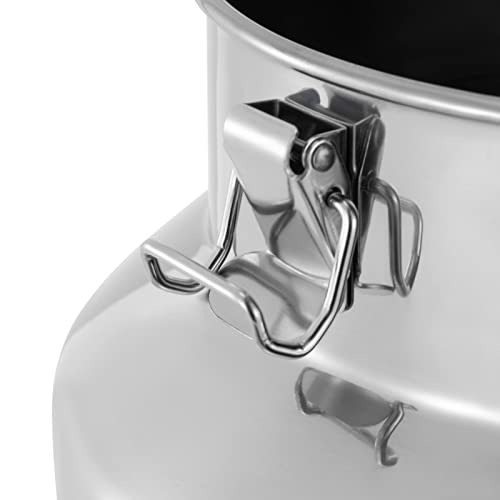 304 Stainless Steel Milk Can, 28 Liter Seamless Milk Jug Wine Pail Bucket 7.39 Gallon Anti-Leak Liquid Storage Container Milk Pail with Sealed Lid Heavy Duty for Milk and Wine (28L) - size: 28L