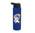 Magical Rainbow Dabbing Goat Funny Six Seven Meme Kids Teens Stainless Steel Insulated Water Bottle - color: Royal Blue