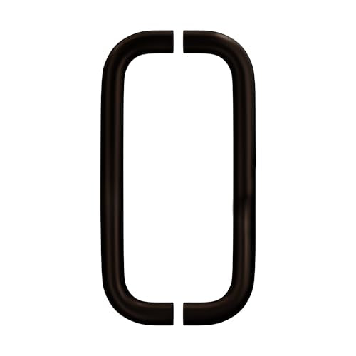 BRIXWELL Straight Back-to-Back Pull Handle Aluminum Material, Dark Bronze Finish, 11" Total Length, 10" Center-to-Center, 1" Diameter, 3-1/4" Projection - color: Dark Bronze, size: 11 Inch