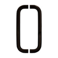 BRIXWELL Straight Back-to-Back Pull Handle Aluminum Material, Dark Bronze Finish, 11" Total Length, 10" Center-to-Center, 1" Diameter, 3-1/4" Projection - color: Dark Bronze, size: 11 Inch